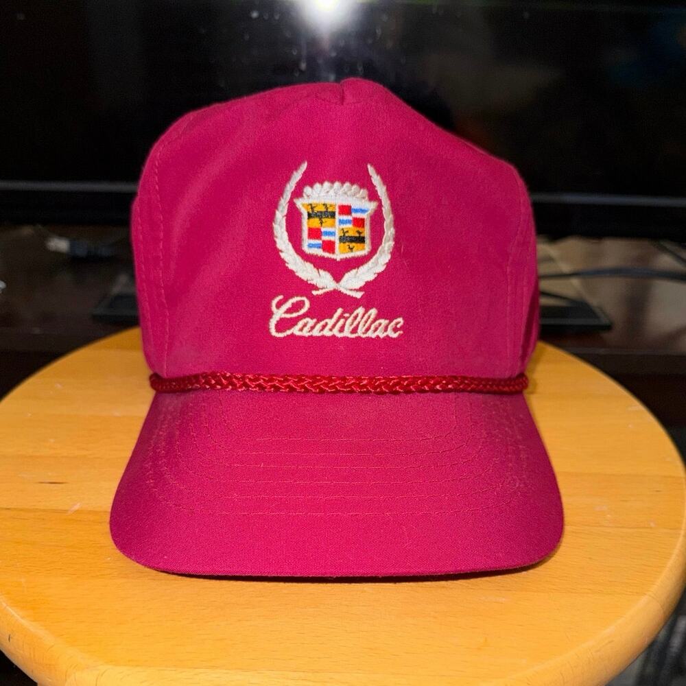 Otto Caps Vintage 90s Cadillac Maroon Adjustable Hat